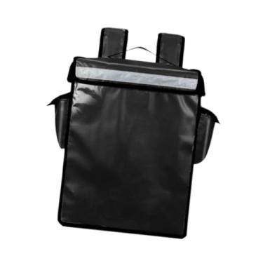 Imagem de IEUDNS Saco de entrega de pizza saco mais quente com tira reflexiva wearproof caixa de entrega saco de comida térmica para entrega em casa compras, Preto