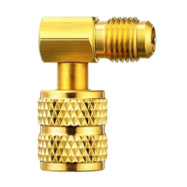 Imagem de Chinco 1 adaptador R410a para mini adaptador de carregamento dividido adaptador de porta a vácuo com dedal acoplador rápido fêmea de 5/40.6 cm para alargador macho de 1/10.2 cm para ar condicionado,