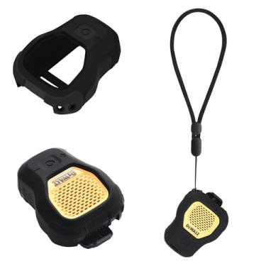 Imagem de Capa protetora de silicone para alto-falante Bluetooth Dewalt Jobsite Pro, capa de silicone com alça de transporte para alto-falante DEWALT Mini Speaker Bluetooth wearable (preto)