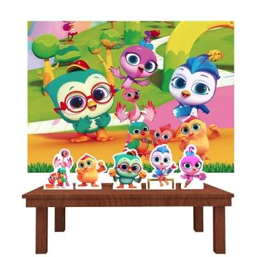 Imagem de Kit Decoração Festa de Aniversário Infantil Painel + Displays Dó, Ré e Mi