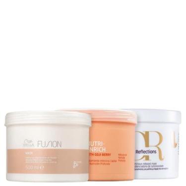 Imagem de Kit Wella Professionals Cronograma Capilar Masq Enrich 500g + Masq Fus