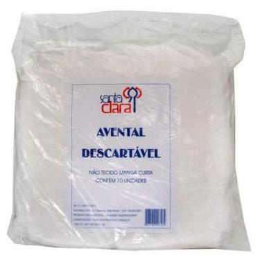 Imagem de Avental Descartável Não Tecido Manga Curta - SANTA CLARA, 10 unidades 