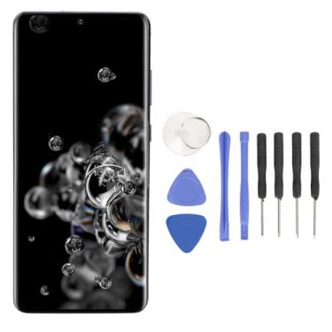 Imagem de Substituição de Tela para S20 Ultra SM‑G988B DS Versão Internacional da UE, Peças de Reparo do Conjunto do Digitalizador de Tela de Toque Com Moldura, Impressão Digital