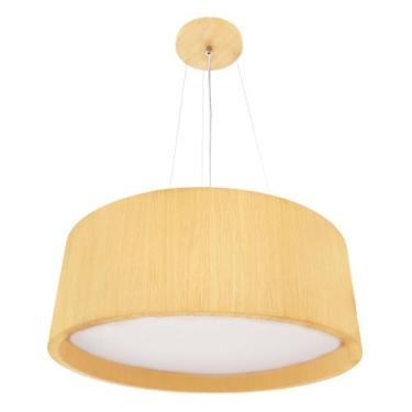 Imagem de Lustre Pendente Madeira Redondo 50cm - Adrilustres, Marfim