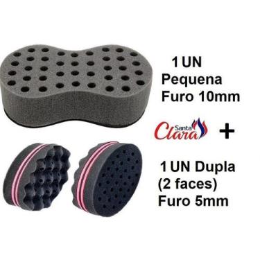 Imagem de Esponja Twist 01 Pequena + 01 Dupla Afro Nudred Cabelo - Santa Clara