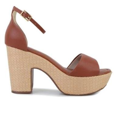 Imagem de Sandália Feminina Bebecê Anabela Marrom - T5118-Feminino