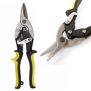 Imagem de Tesoura Ferramenta Aviador Para Cortar Reto Chapa em Geral Alumínio Aç