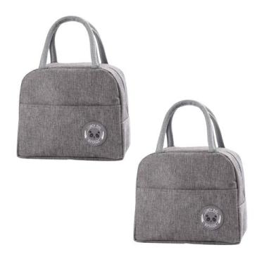 Imagem de Kit 2 Bolsa Térmica Iguais Feminina Pequena Fitness Viagem Listras Lin