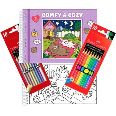 Imagem de Livro de Colorir Coloring Book Para Jovens Capa Dura Com 48 Ilustraçõe