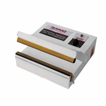 Imagem de Seladora Manual 20cm C / Temporizador Sela e Corta Plásticos - Isamaq 