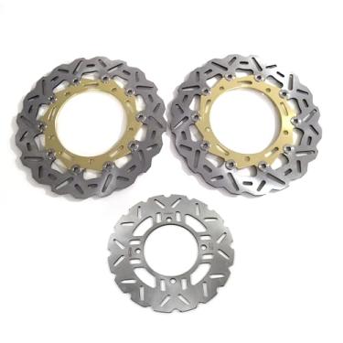 Imagem de Discos de freio dianteiros e traseiros flutuantes para Kawasaki Z900 2017-2021 ABS 17-21, Z900RS 2018-2021 CAFE' 18-21, acessórios de substituição de motocicleta dourados