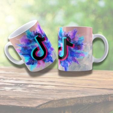 Imagem de Caneca De Porcelana 325ml Tik Tok Decorada Tik Tok 2