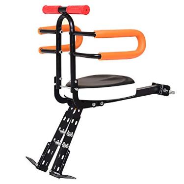 Imagem de Together-life Bancos de bicicleta infantis montados na frente, porta-bicicletas dobráveis para bebês com corrimão e pedal para bicicletas de montanha, bicicletas híbridas, bicicletas fitness tipo C
