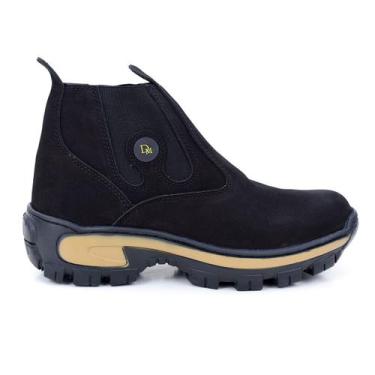 Imagem de Bota Masculina Em Couro Nobuck Coturno Botina Palmilha Gel - DM BOOTS,