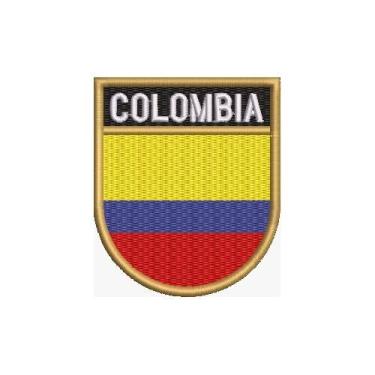 Imagem de BP0049E-001 Bandeira Colombia Patch Bordado 6,8×8,0cm (D-Arquivo Matriz para bordar)