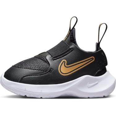Imagem de Nike Criança-Unissex Tênis Flex Runner 3 Para Bebê/Criança Pequena (Fn1478-006, Preto/Branco/Ouro Metálico) Tamanho 7