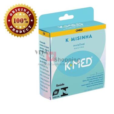 Imagem de Preservativo K-misinha Extralubrificada k-med - 3 unid, EXTRAFINO