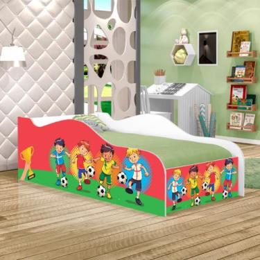 Imagem de Mini Cama Fun Futebol Meninos Infantil Com Colchão - CasaH