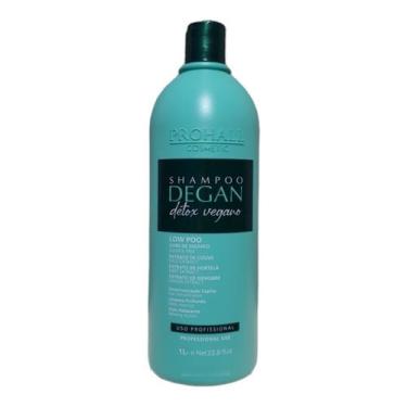 Imagem de Shampoo Degan Detox Prohall Vegano Limpeza Profunda abre cutículas tratamentos 1litro