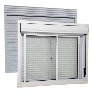 Imagem de Janela Persiana Integrada De Aluminio Com Guarnição 1,20x1m