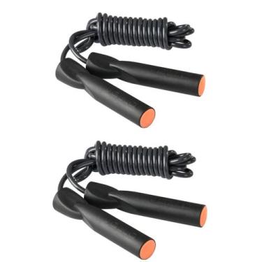 Imagem de Kit 2 Cordas de Pular Com Rolamento Profissional Vollo VLS3118 275cm E