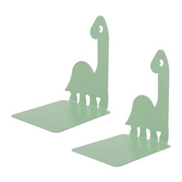 Imagem de Terminação de Aço Pesado Com Cantos Arredondados, Almofadas Não -lips, Ideais para Livros Grandes, DVDs, CDs, Organização de Livros (Dinossauro verde claro)