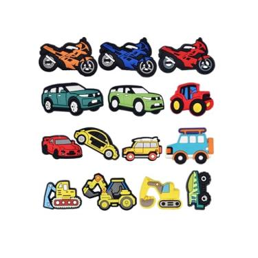 Imagem de RUPUDDT Conjunto de pingentes de sapatos, caminhão, carro, comida, sapatos, acessórios de decoração para meninas, unissex, adultos, homens, mulheres, adolescentes, crianças, meninos, faça você mesmo