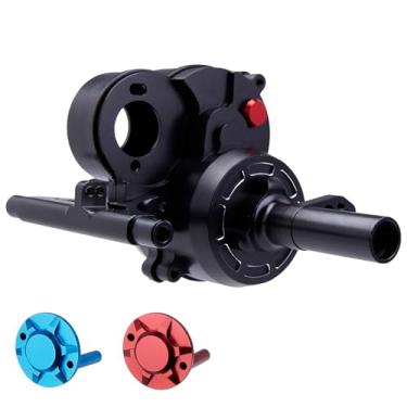 Imagem de TOOMOD Aluminum Gearbox Gear Case Rear Axle kit for Tamiya CW-01 Lunch Box/Pumpkin/Hornet/Montero/Grasshopper (Black)