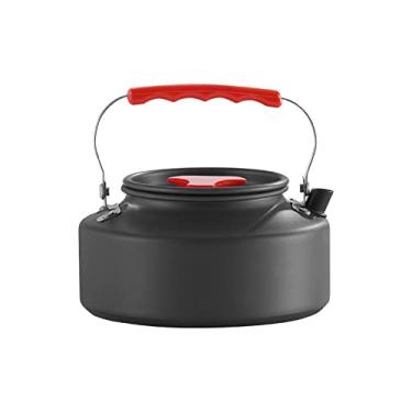 Imagem de KISOARTWQ Chaleira de fogão para fogão, bule de chá com assobio, bule de chá de 0,8/1,1/1,4 litros, chaleira de liga de alumínio, bule de chá ao ar livre, bule de chá, chaleira de acampamento (Cor
