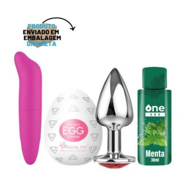 Imagem de Plug Anal Tamanho P  Gel Lubrificante Íntimo Com Sabor 30ml One Sex  V