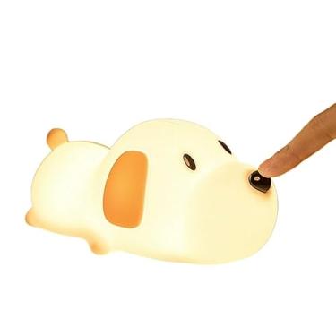 Imagem de Luminária Mesa Bichinhos Recarregável Lâmpada Noturna Abajur Fofo Silicone Toque Touch Led