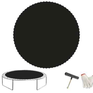 Imagem de CIDNN Tapete de reposição para trampolim, resistente, resistente a UV e durável para trampolins redondos de 4,3 m - perfeito para saltar seguro e divertido (serve para 72 ganchos em V, molas de 14 cm