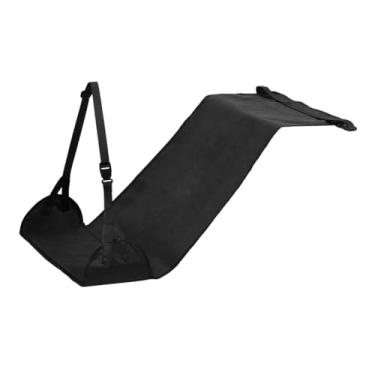 Imagem de Bothyi Rede de avião do avião, itens essenciais para viagens Confortável descanso de pé de viagem, apoio de pé de avião para casa de carro, Preto