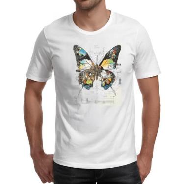 Imagem de Camiseta Unissex Borboleta Mecanica Interna Cyberpunk - Alearts, EG