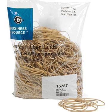 Imagem de Business Source 15737 elásticos de borracha, tamanho 8,7 kg./BG, 8,5 cm x 1/16 polegadas, crepe natural