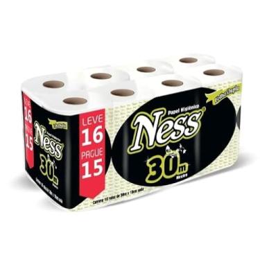 Imagem de Papel Higiênico Ness, 10cm x 30m, 64 Rolos em 4 Fardos