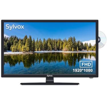 Imagem de SYLVOX 27 polegadas TV 12/24 Volt TV Full HD RV TV, 1080P, Built-in Digital Video Disc Player and FM Rádio, para casa, RV Camper and Mobile Use, Black