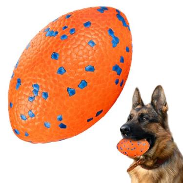 Imagem de FUSOTO Bolas de 14 cm para cães, brinquedos de futebol de cachorro duráveis para mastigadores agressivos, bolas de rúgbi grandes, brinquedos flutuantes para cães para buscar água para raças médias e