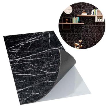 Imagem de Kit 10 Placas Autocolantes Adesivo Preto Brilhoso 60X30 - Brinovar