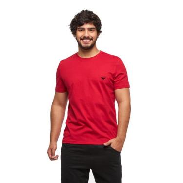 Imagem de Camiseta Básica Masculina Algodão Logo Konoa, Vermelho, XGG, Masculino