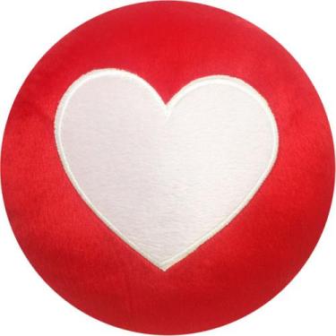 Imagem de Almofada Emoji Pelúcia 28cm coração - Vitor Bordados