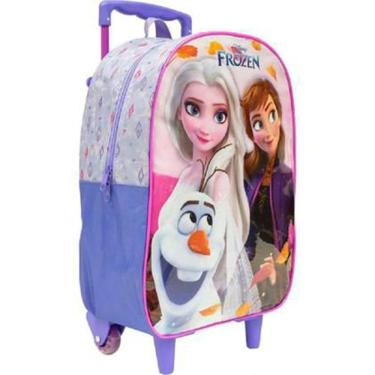 Imagem de Mochila Infantil Escolar Rodinha Frozen