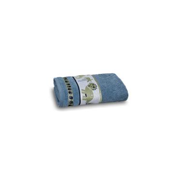 Imagem de Toalha Lavabo Infantil Soft Kids 100% Algodão 32x45cm Appel Azul Infinity - Dino