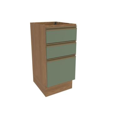 Imagem de Balcão 3 Gavetas Kappesberg Celeste 100% Mdf Nogueira-verde Oliva 40cm