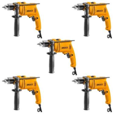 Imagem de Kit 5 unidades - ingco furadeira de impacto 1/2pol 680w 220-240v - 001
