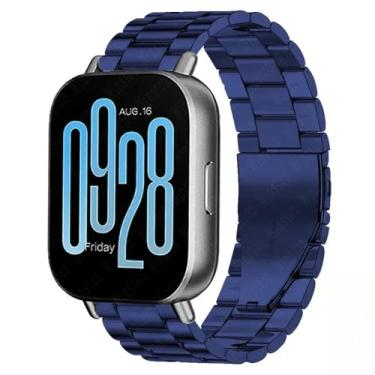 Imagem de Pulseira de Aço Inoxidável para Redmi Watch 3 Active,acessórios de relógio inteligente (Blue)
