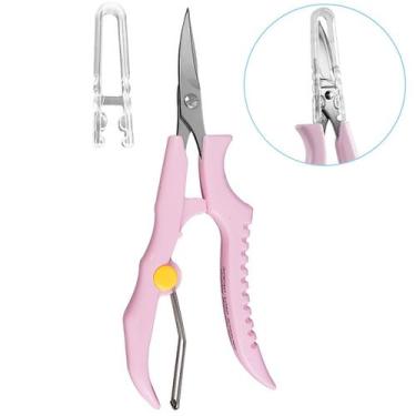 Imagem de 02 Tesouras Bordado Bordar Ponta Curva Rosa 12cm Patchwork. - Evovlere