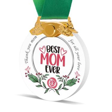 Imagem de Cracrab Presentes De Dia Das Mães Para Mãe, Filha, Filho, K9, Medalha Cristal, Placa Agradecimento, Melhor Aniversário Todos Os Tempos (Vermelho - Edição Padrão)
