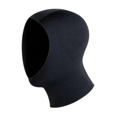 Imagem de UGPLM Chapéu de mergulho, capuz de neoprene térmico, capa de cabeça respirável, touca de mergulho para caiaque, mulheres, homens, mergulho com snorkel, 5 Mm para 53 a 58 Cm