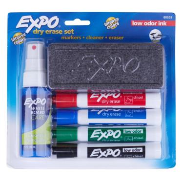 Imagem de Marcador Quadra Branco 4 Cores e Apagador Expo